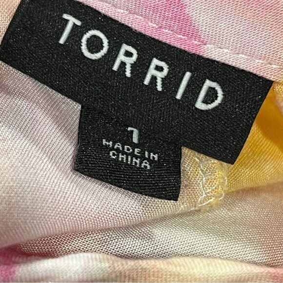 Torrid Maxi Challis Trapeze Dress with adjustable straps - Picture 11 of 14